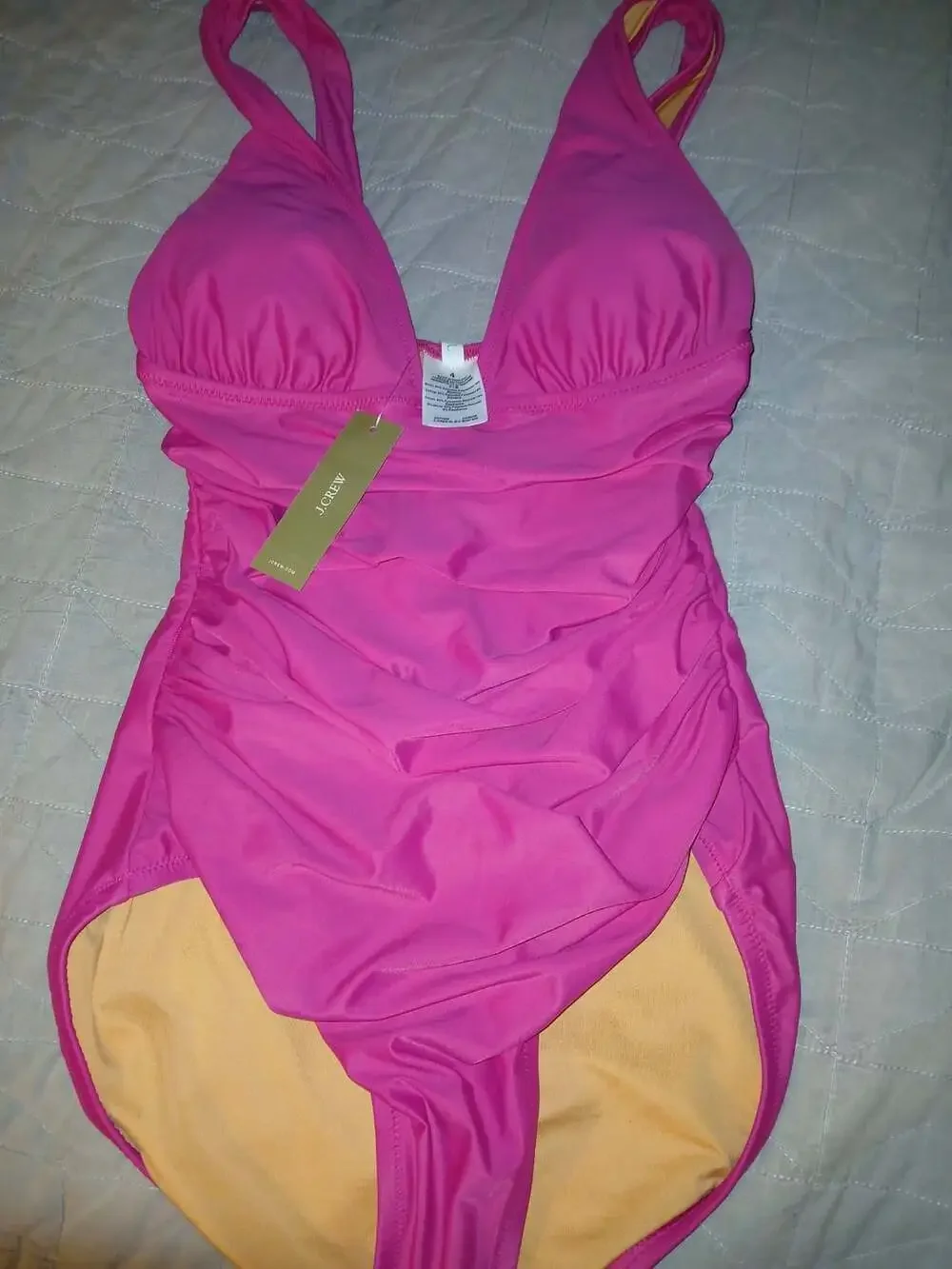 J.Crew Ruched One-Piece Swimsuit Pink Size 4